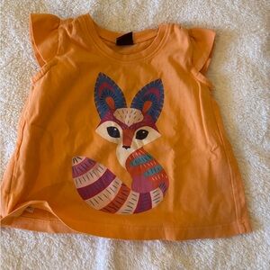 Tea Collection Orange Fox Graphic Tee